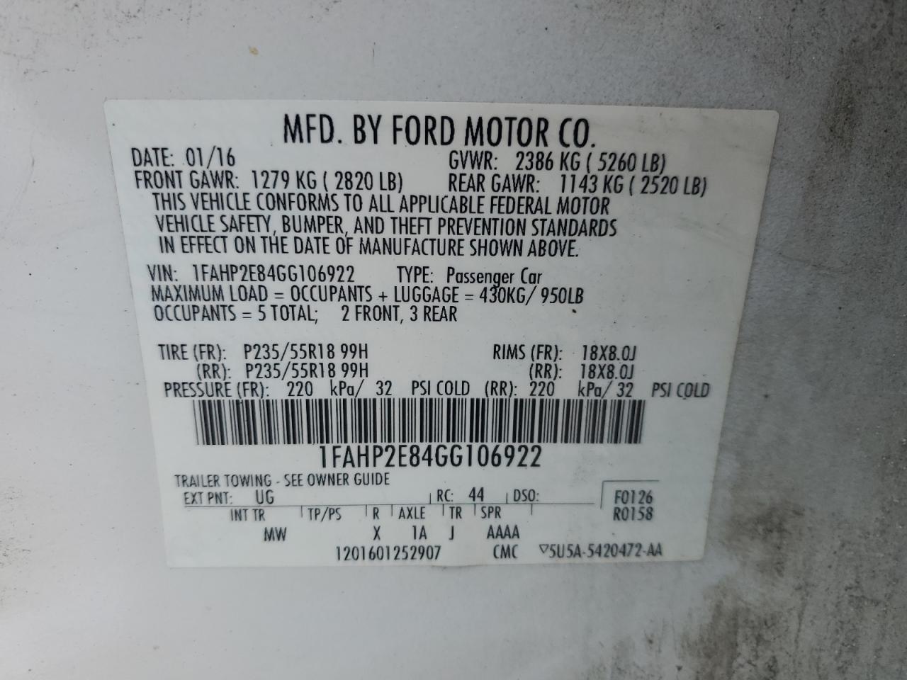 2016 Ford Taurus - Image 13