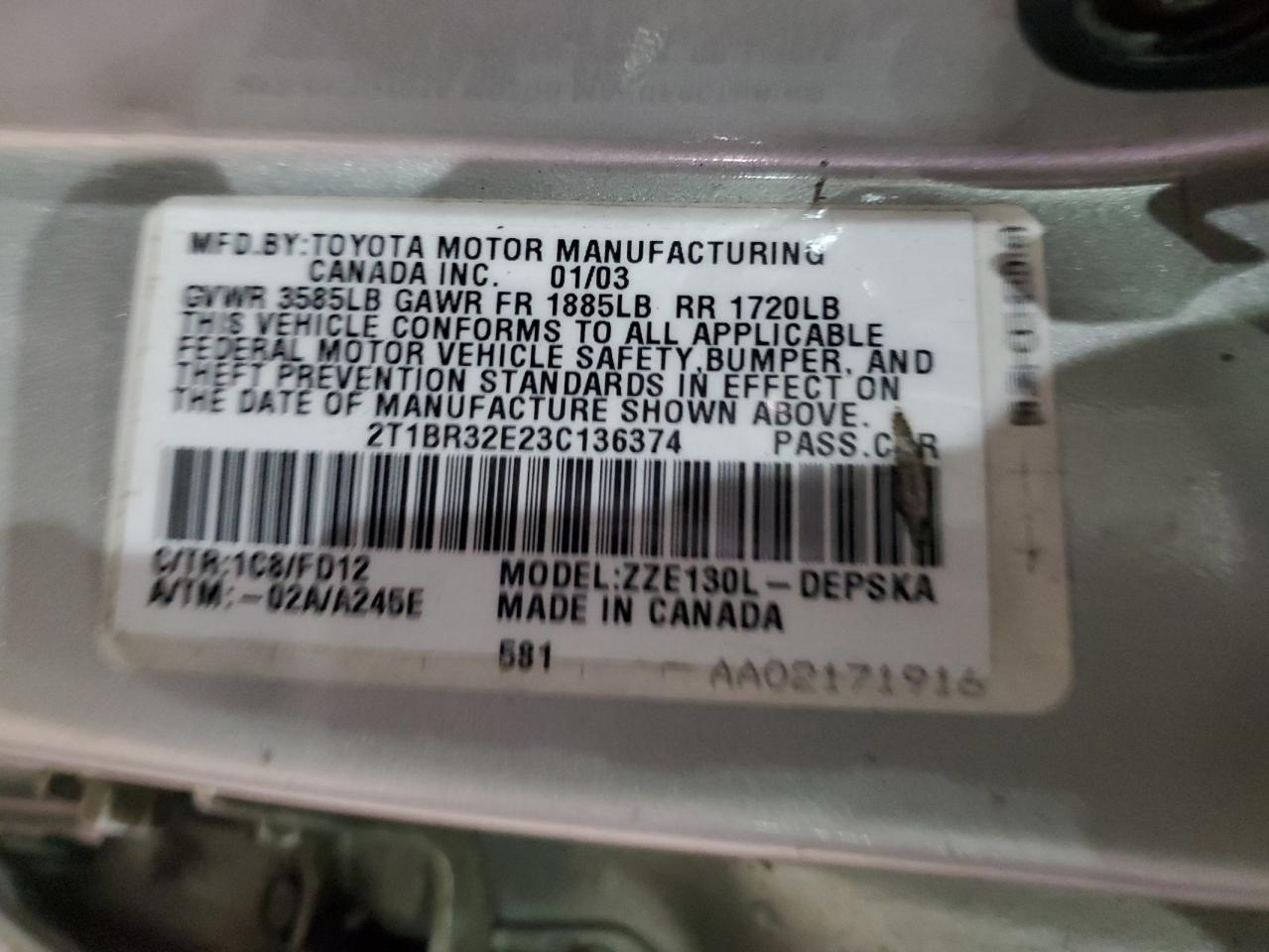 2003 Toyota Corolla - Image 12
