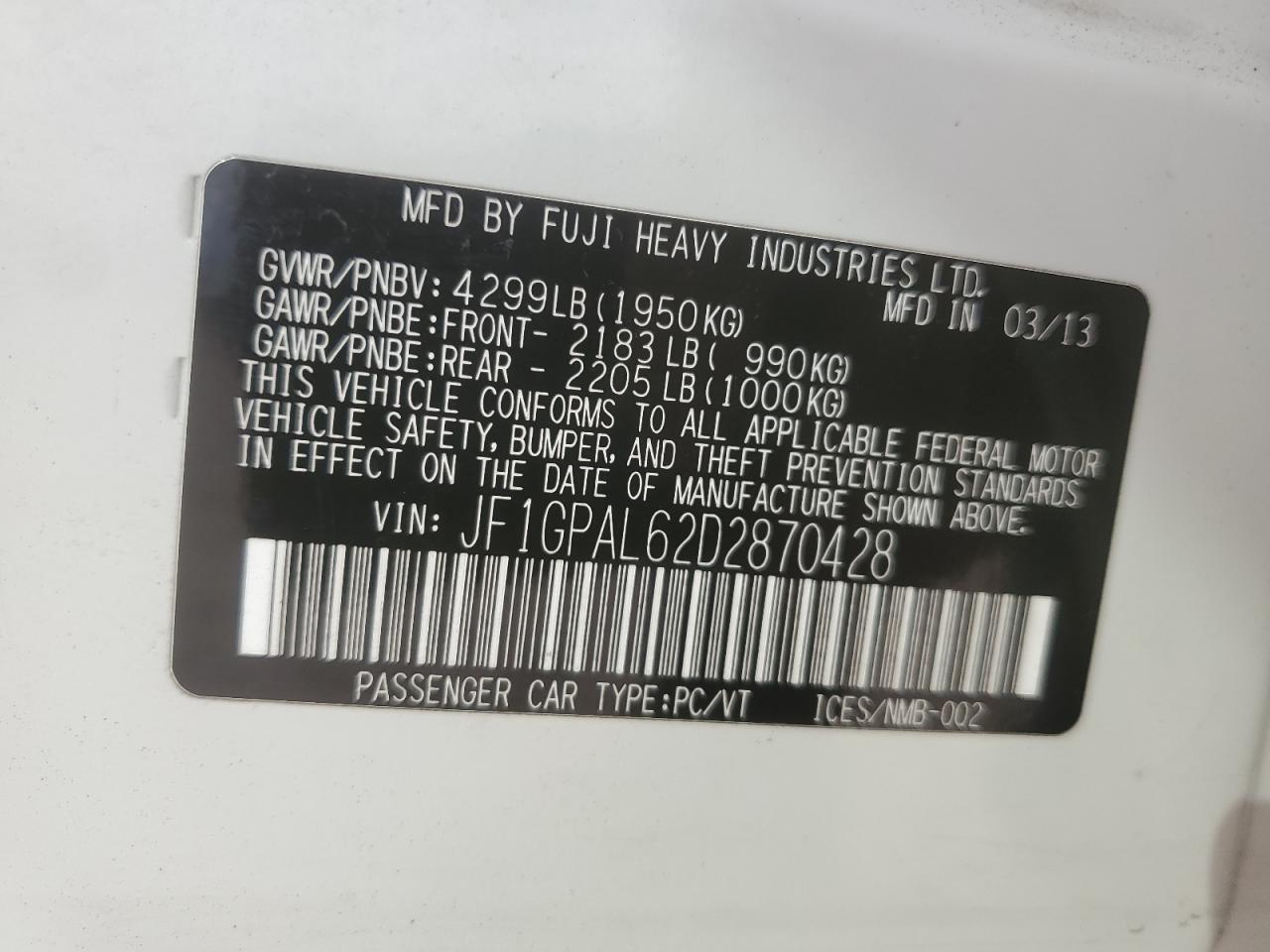 2013 Subaru Impreza - Image 13