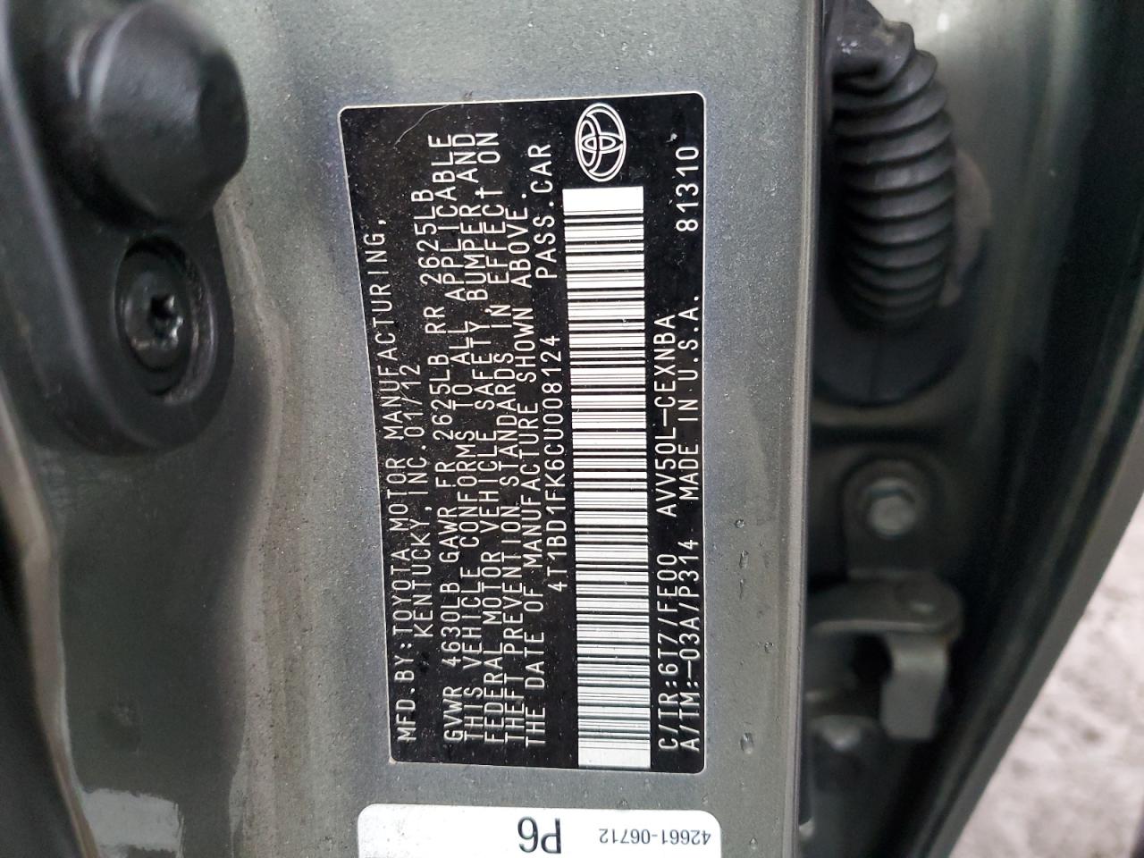 2012 Toyota Camry - Image 13