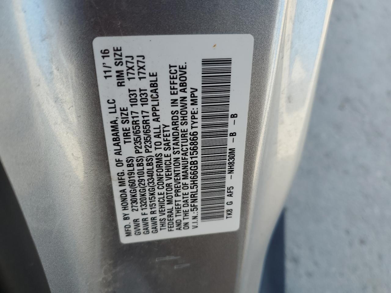 2016 Honda Odyssey - Image 15
