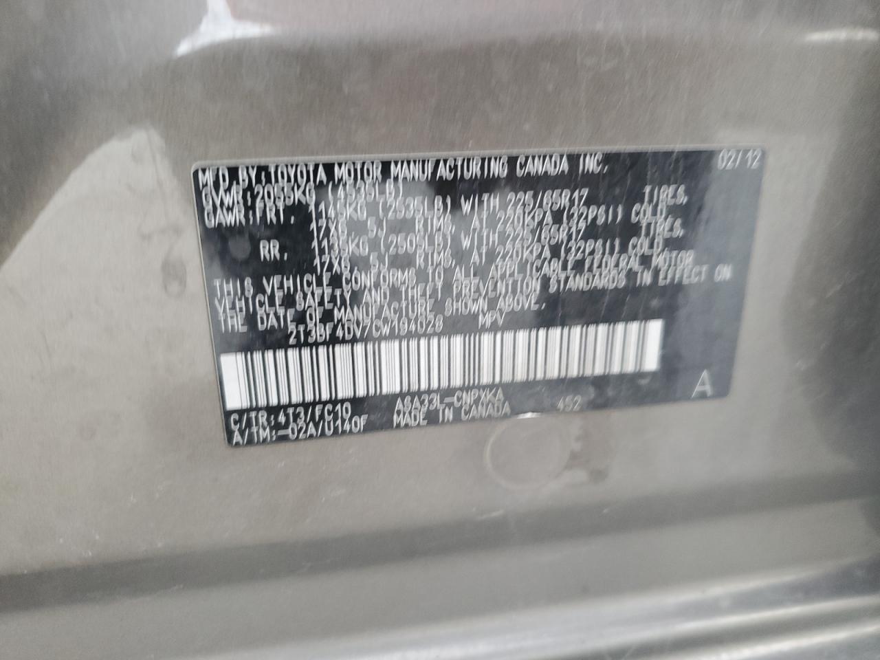 2012 Toyota RAV 4 - Image 13