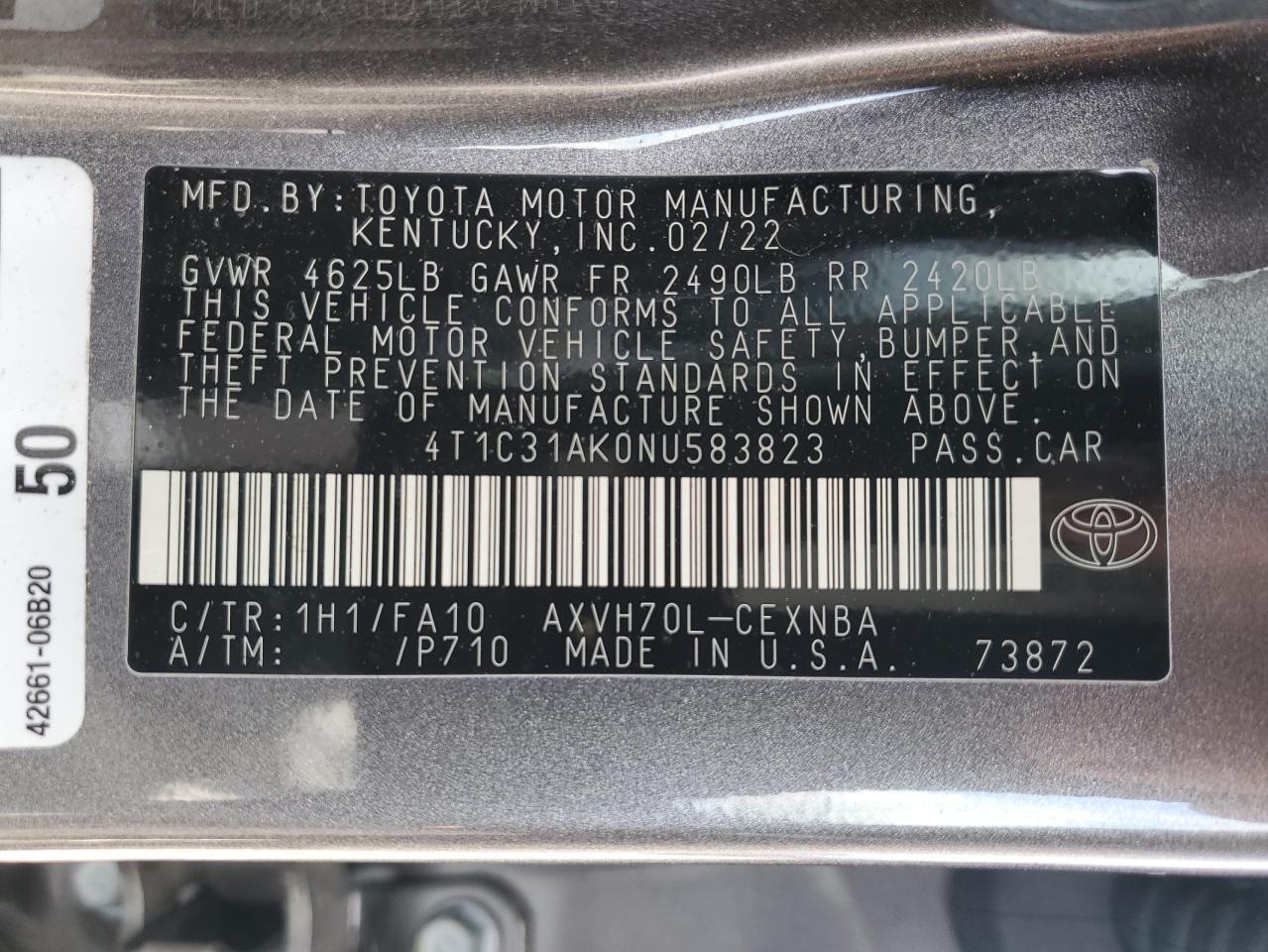 2022 Toyota Camry - Image 12