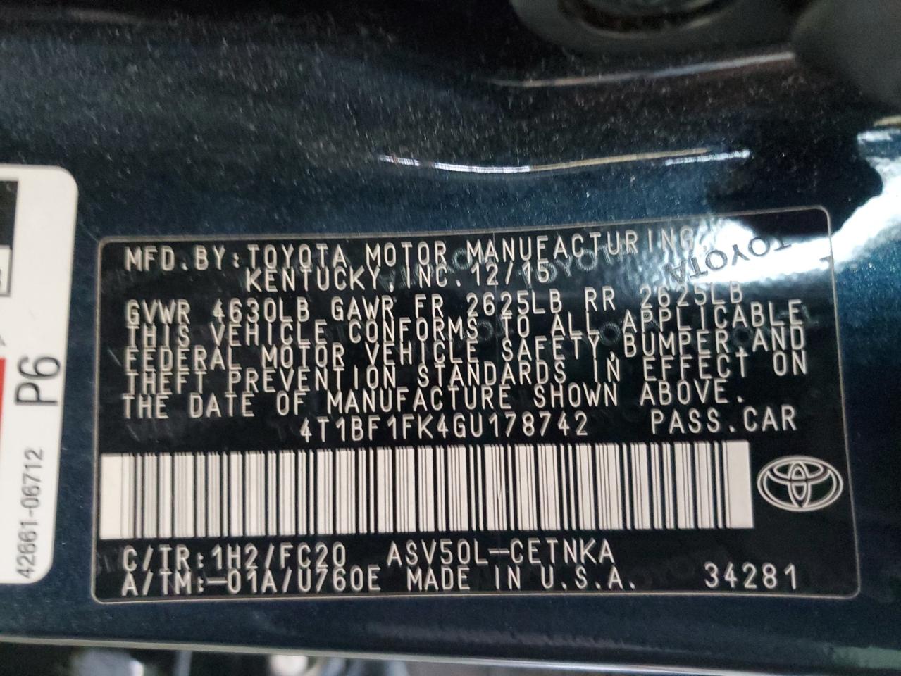 2016 Toyota Camry - Image 12