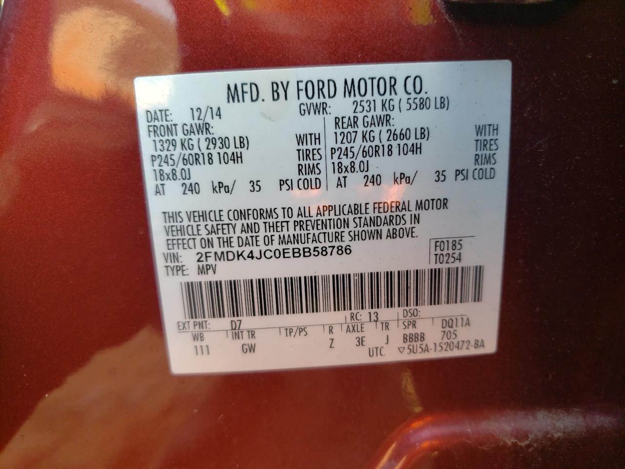 2014 Ford Edge - Image 13