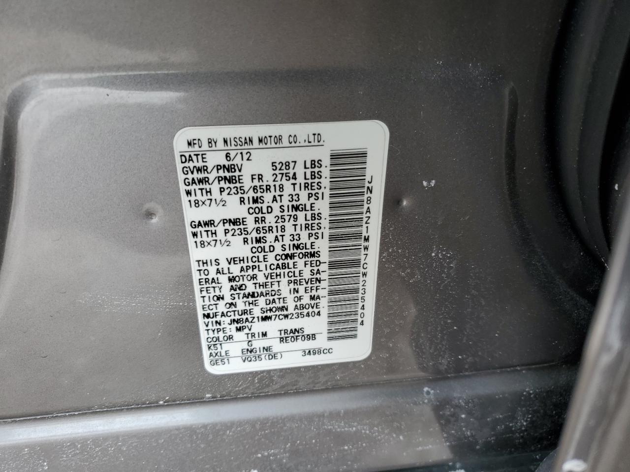 2012 Nissan Murano - Image 14