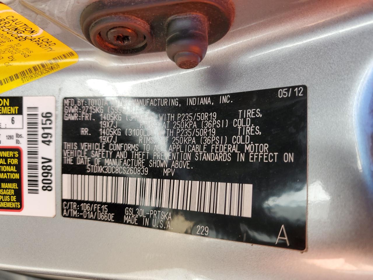 2012 Toyota Sienna - Image 13