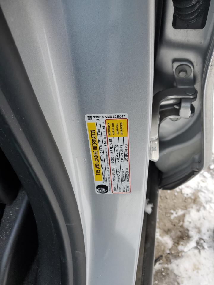 2020 Chevrolet Trax 1Lt VIN: 3GNCJLSBXLL265047 Lot: 88422235