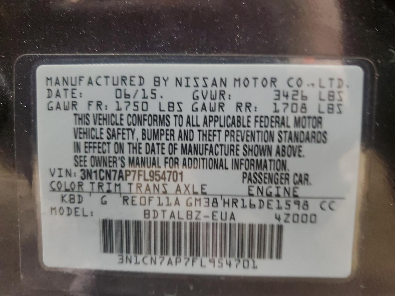 2015 Nissan Versa - Image 12