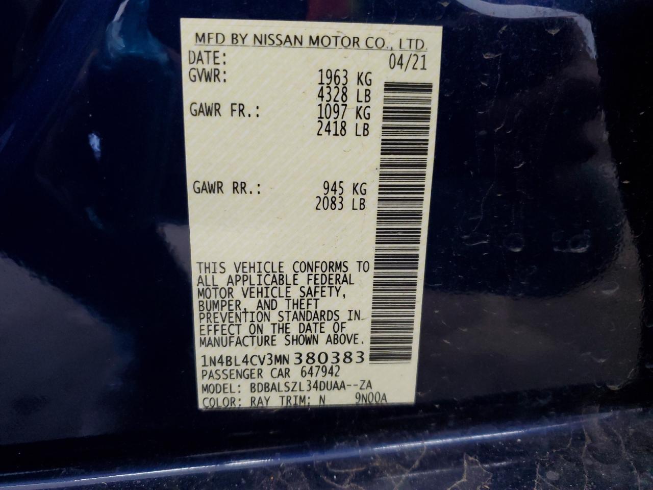 2021 Nissan Altima - Image 13