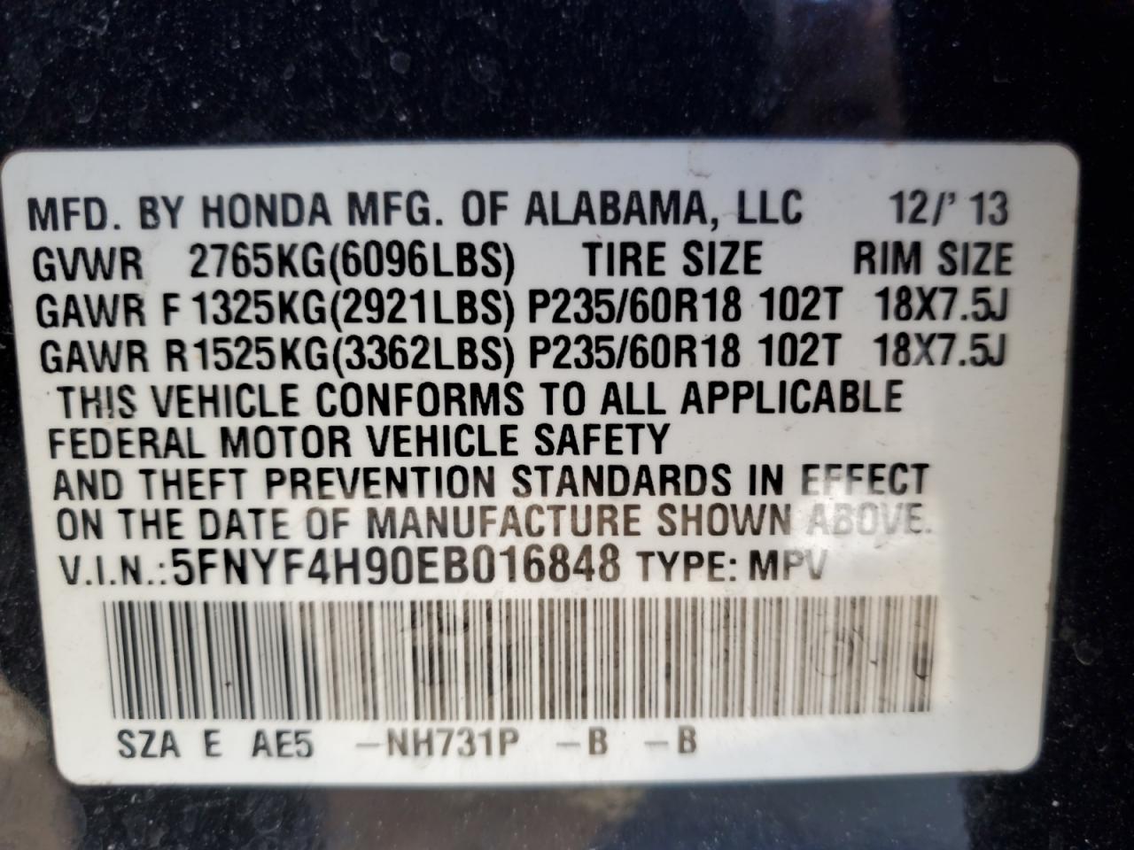 2014 Honda Pilot - Image 15