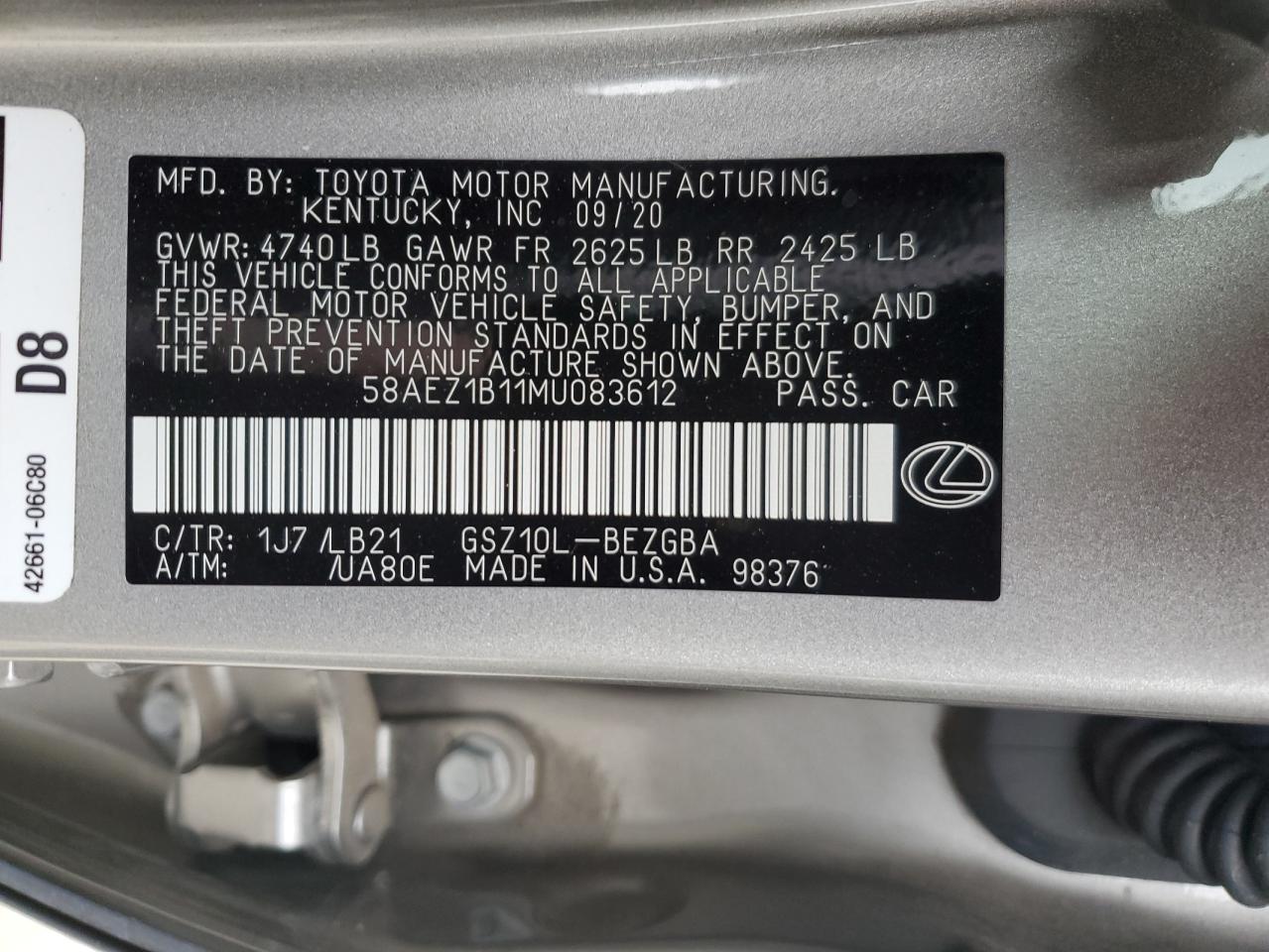 2021 Lexus ES - Image 14
