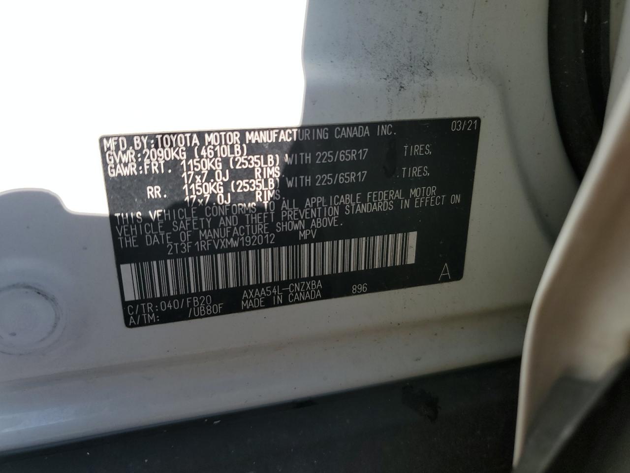 2021 Toyota RAV 4 - Image 12