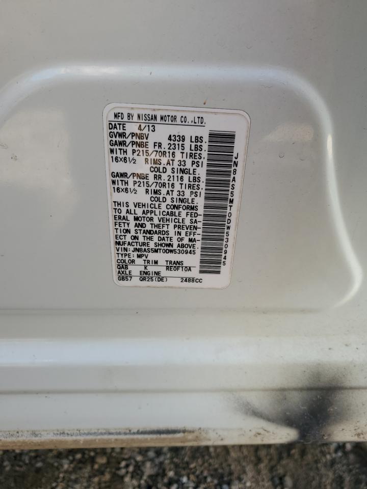 2013 Nissan Juke S VIN: JN8AF5MT0DW530945 Lot: 87580615