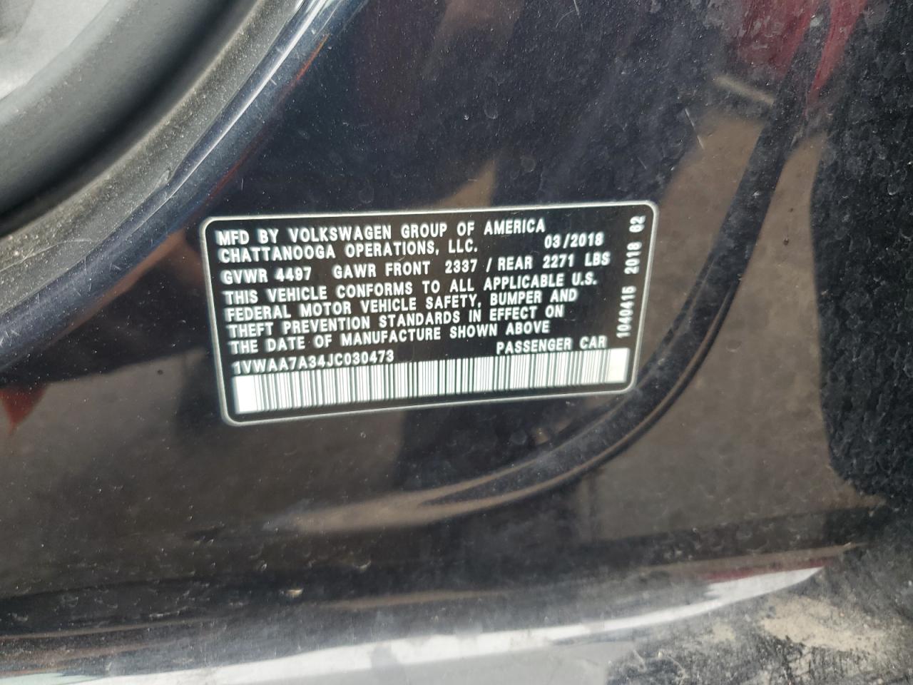 2018 Volkswagen Passat - Image 12