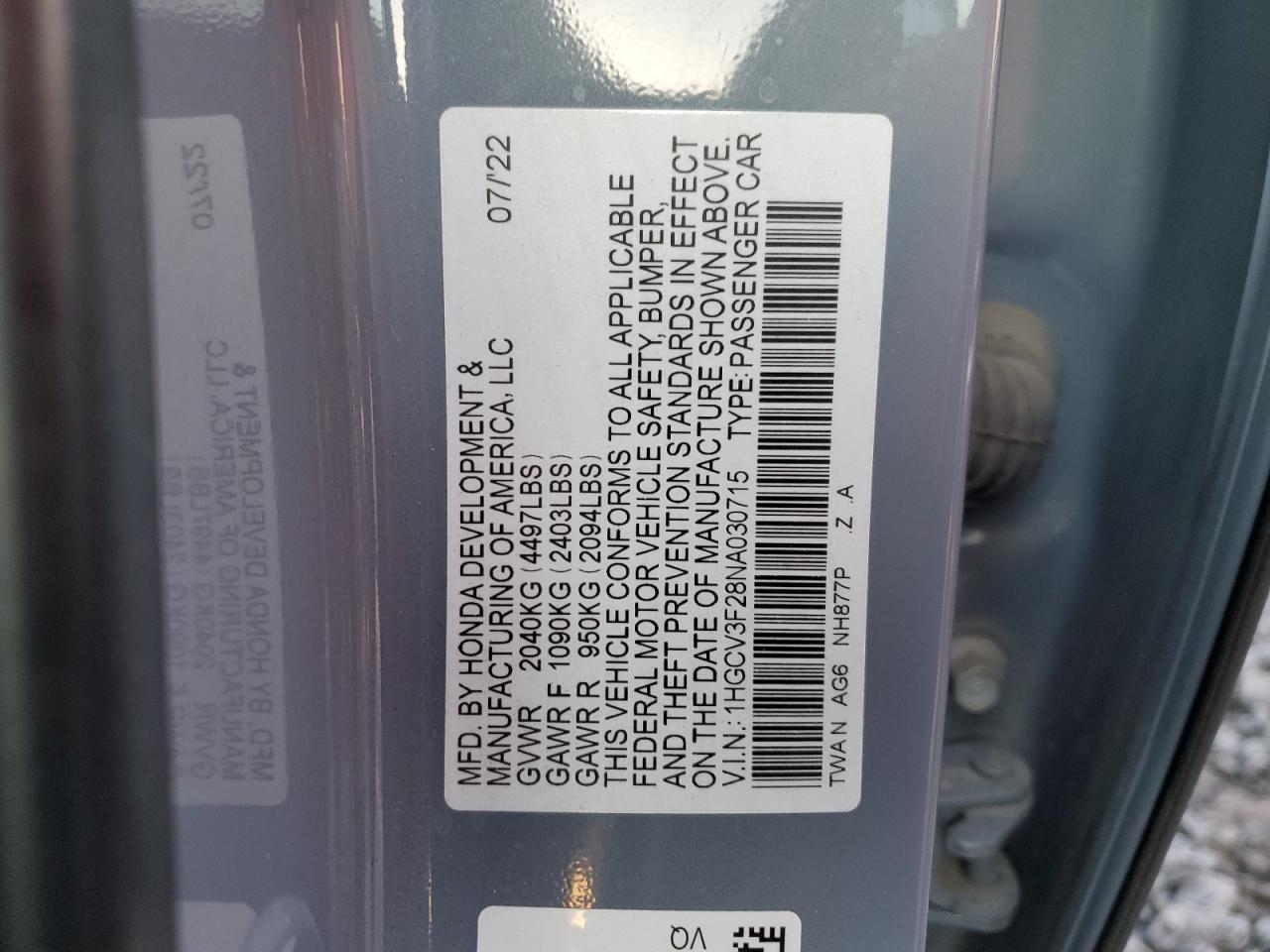 2022 Honda Accord - Image 12