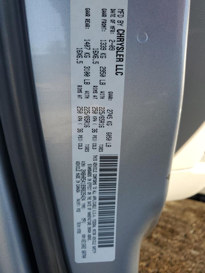 2009 Chrysler Town & Country Touring VIN: 2A8HR54189R635424 Lot: 88052345