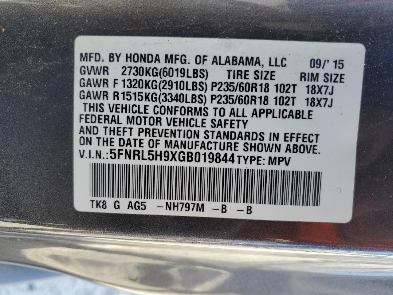 2016 Honda Odyssey - Image 14
