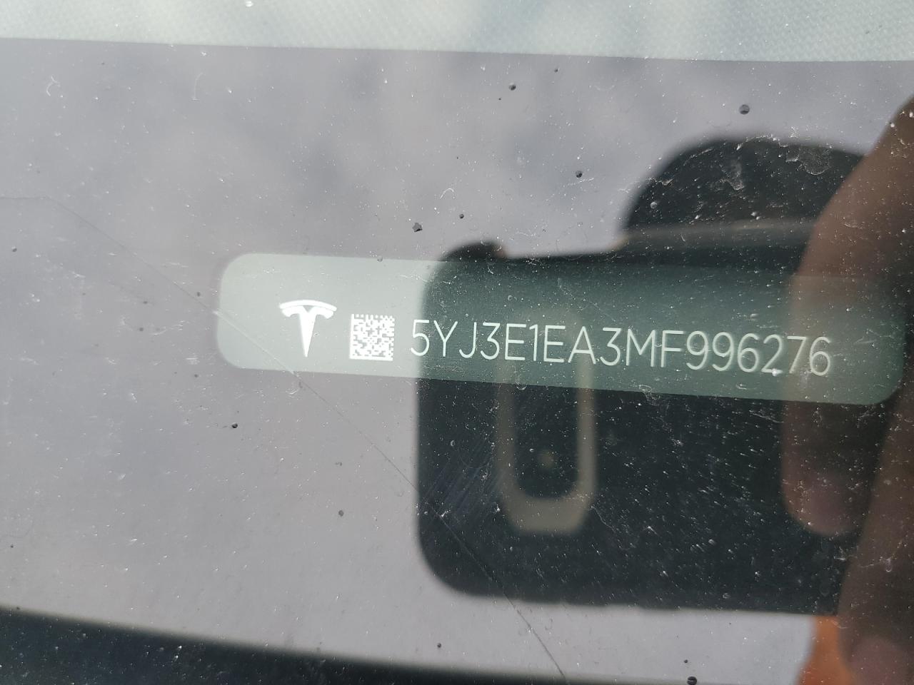 2021 Tesla Model 3 VIN: 5YJ3E1EA3MF996276 Lot: 87458494