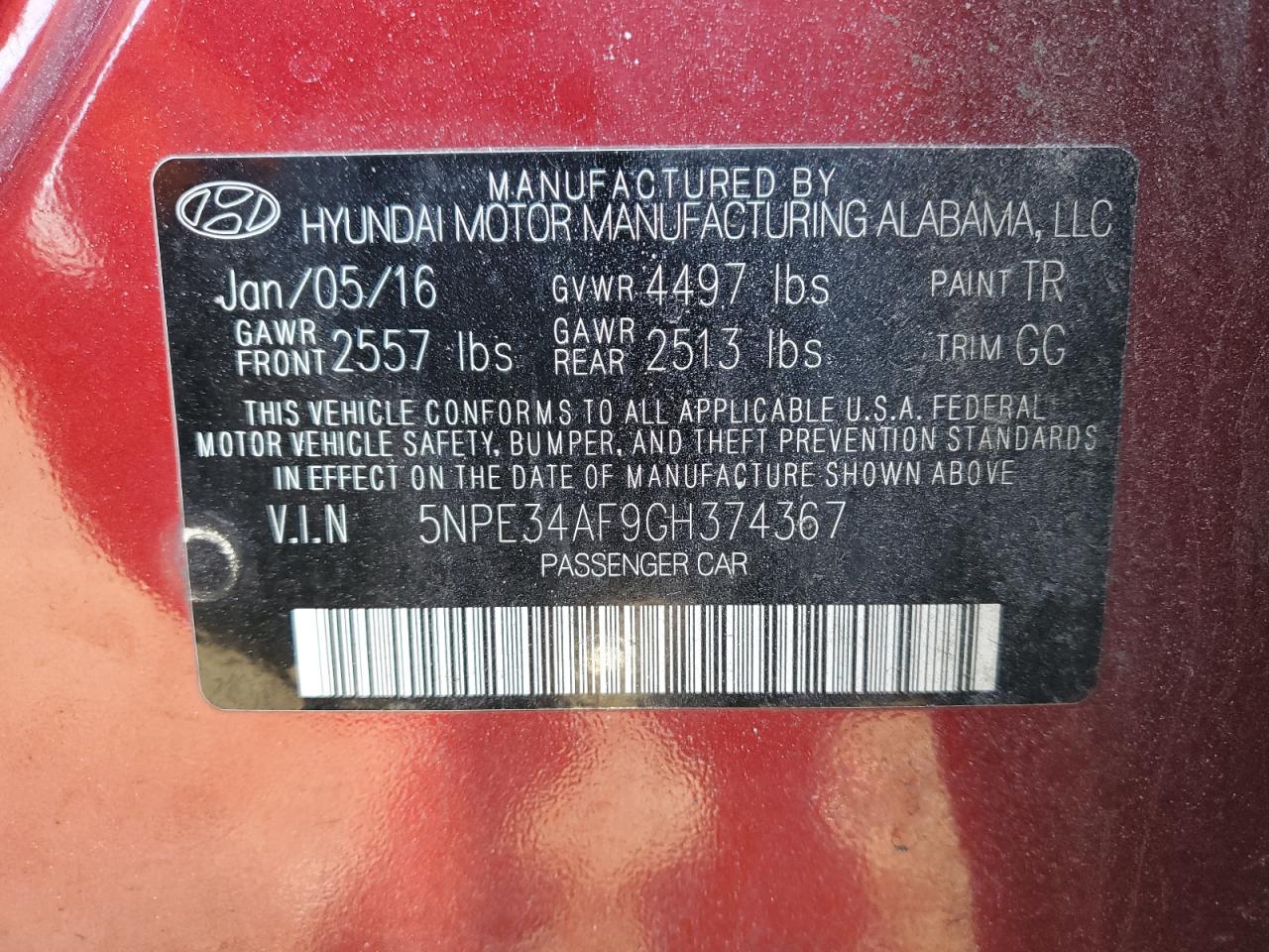 2016 Hyundai Sonata - Image 14