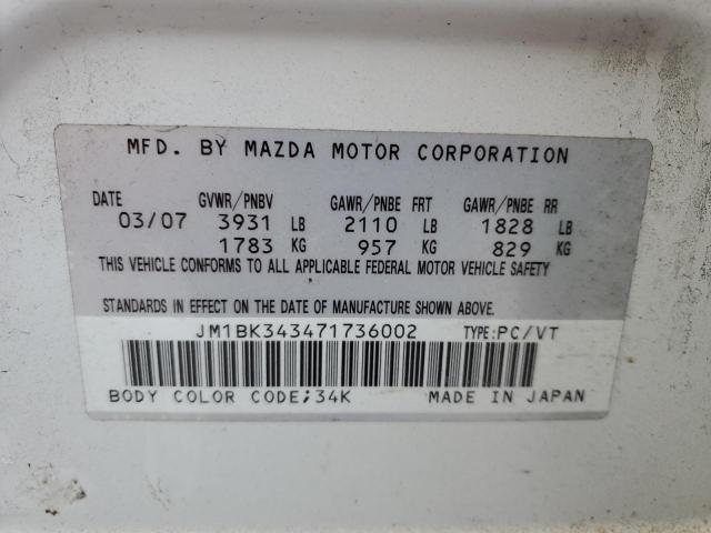 2007 MAZDA 3 HATCHBACK