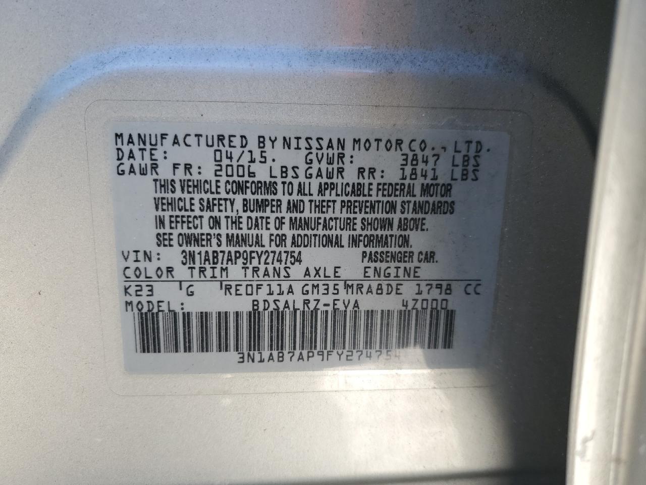 2015 Nissan Sentra - Image 12