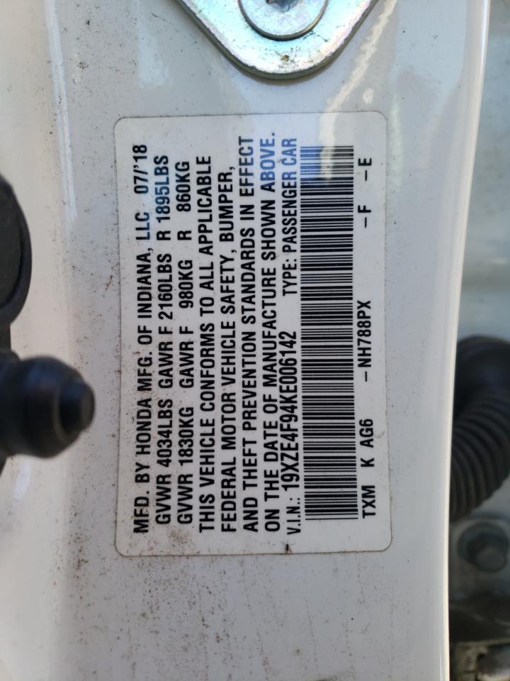 VIN 19XZE4F94KE006142 2019 HONDA INSIGHT no.13