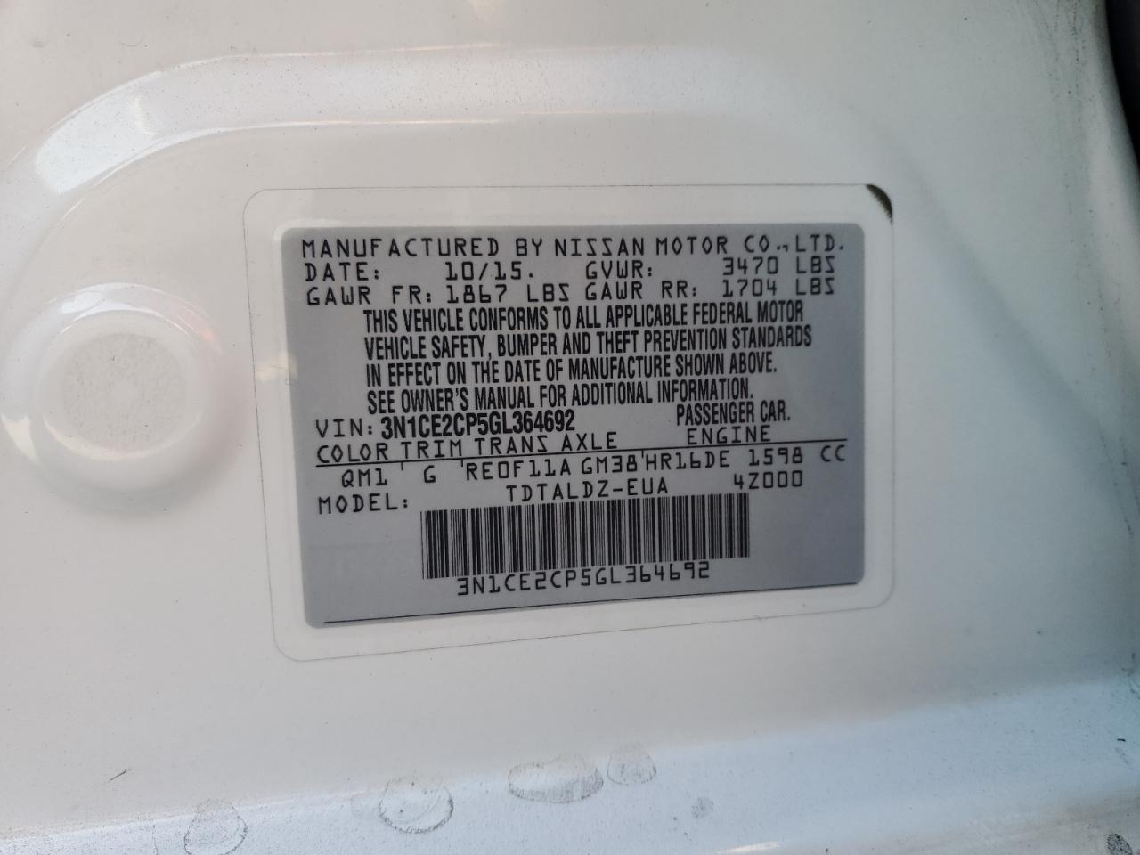 2016 Nissan Versa - Image 13