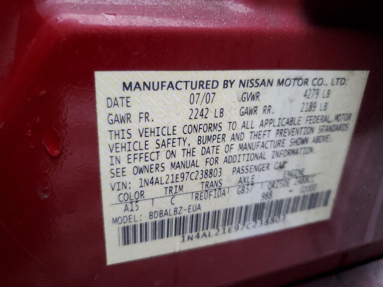 2007 Nissan Altima - Image 12