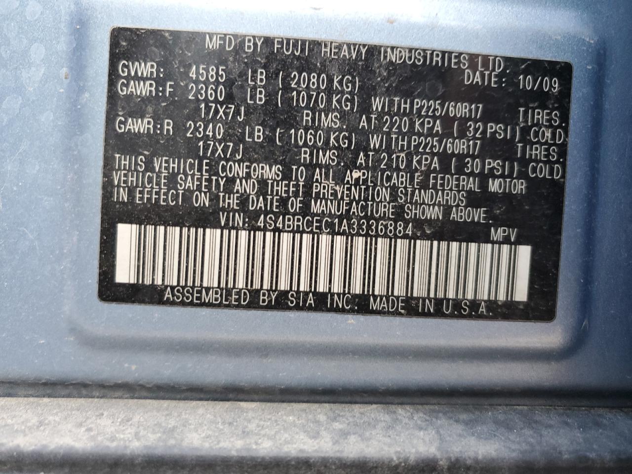 2010 Subaru Outback - Image 13