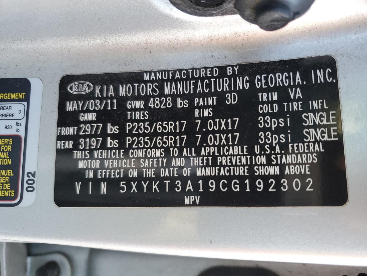 2012 Kia Sorento - Image 13