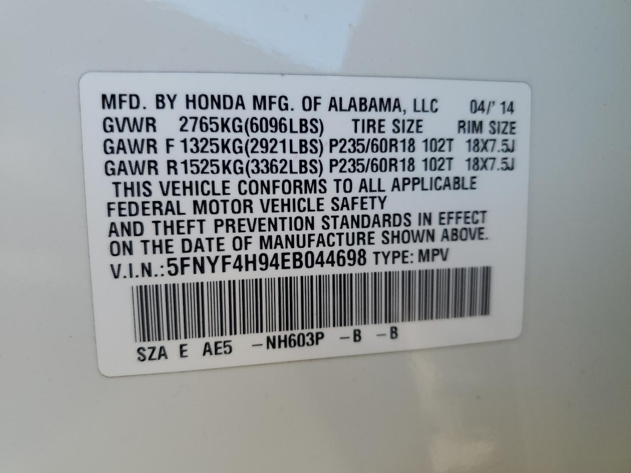 2014 Honda Pilot - Image 15