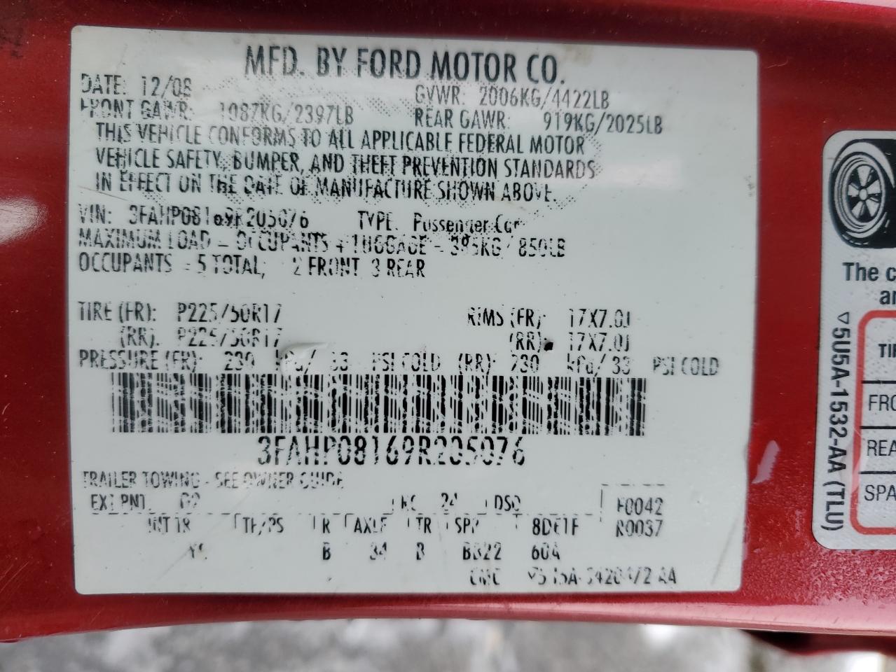 2009 Ford Fusion - Image 12