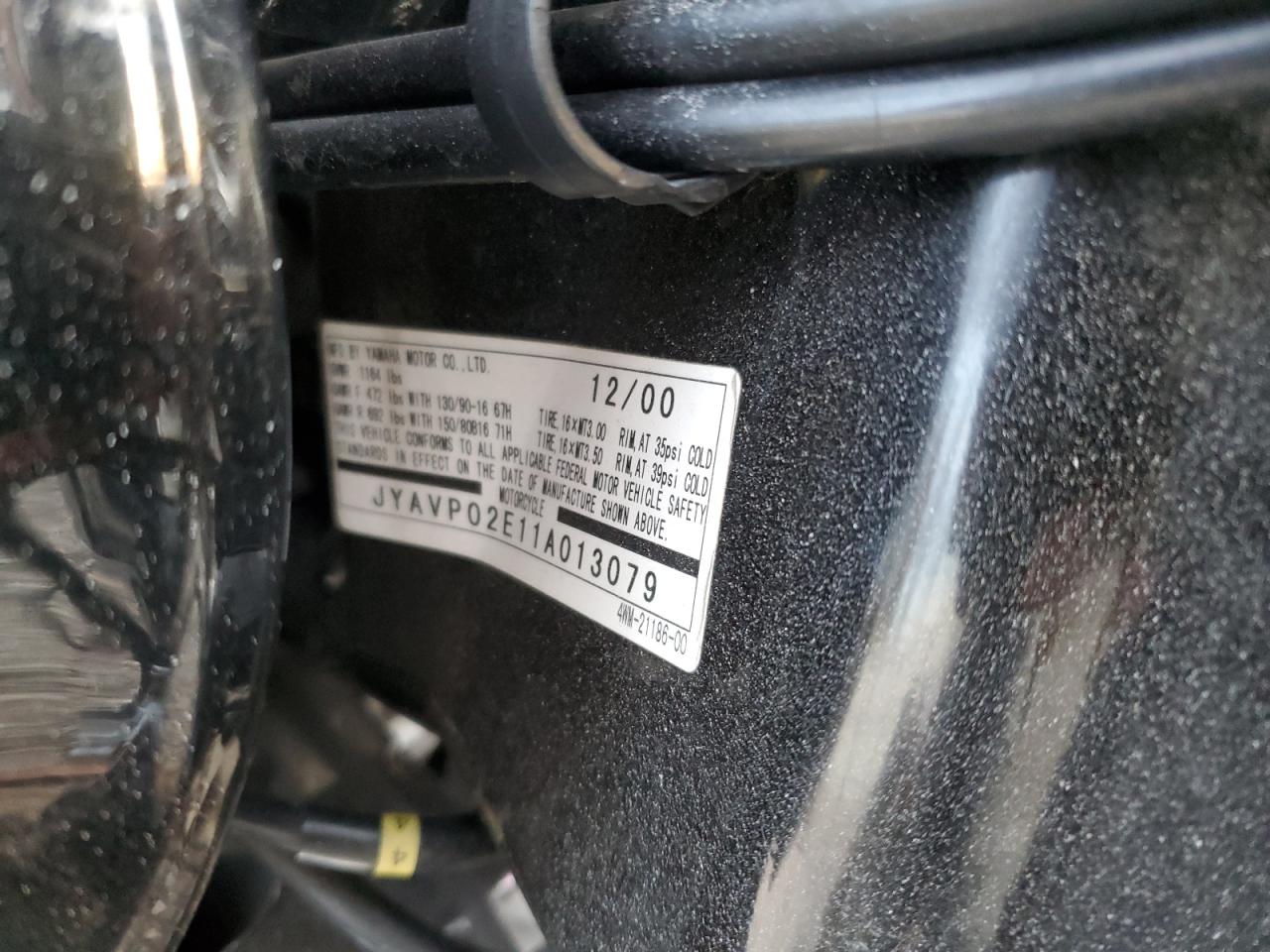 2001 Yamaha Xv1600 Al VIN: JYAVP02E11A013079 Lot: 41454775