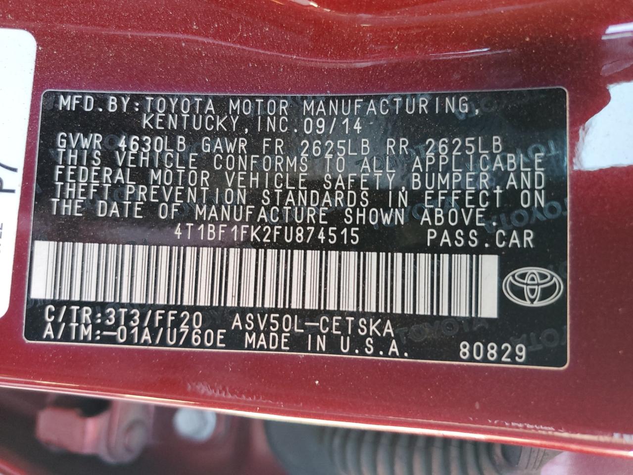 2015 Toyota Camry - Image 12