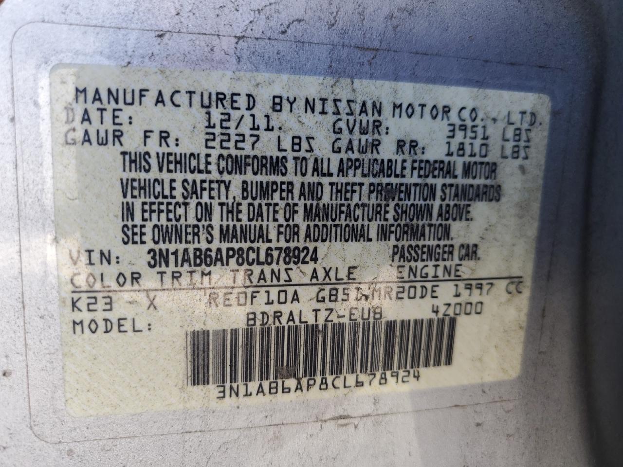 2012 Nissan Sentra - Image 12