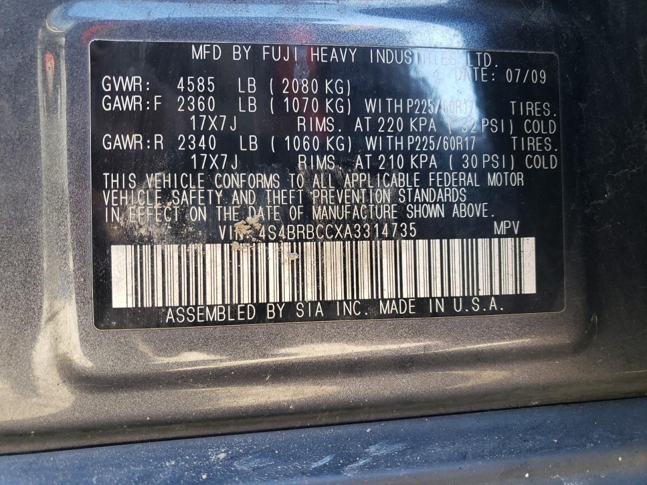 2010 Subaru Outback - Image 13