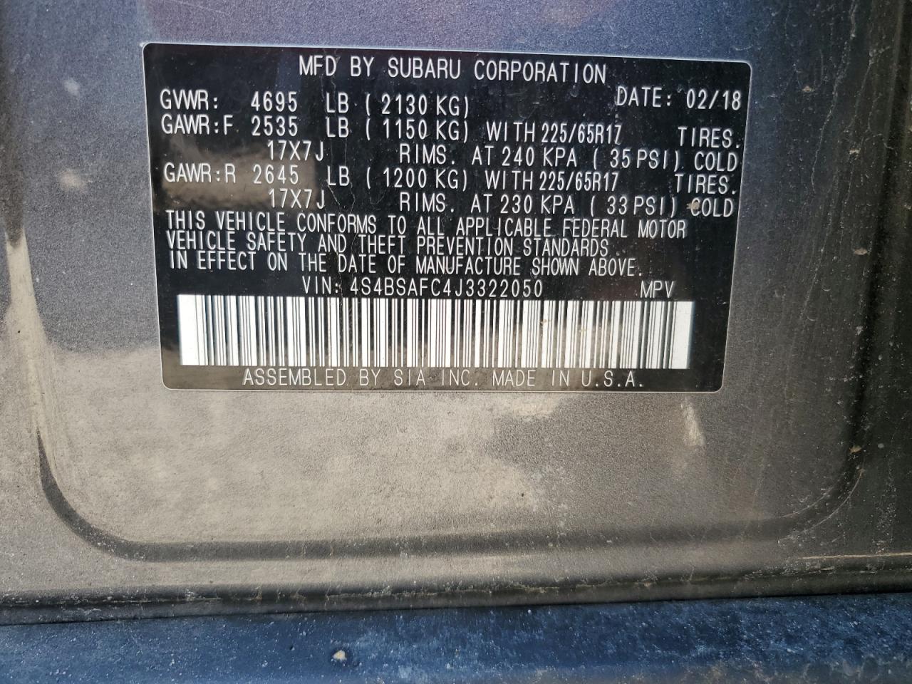 2018 Subaru Outback - Image 14