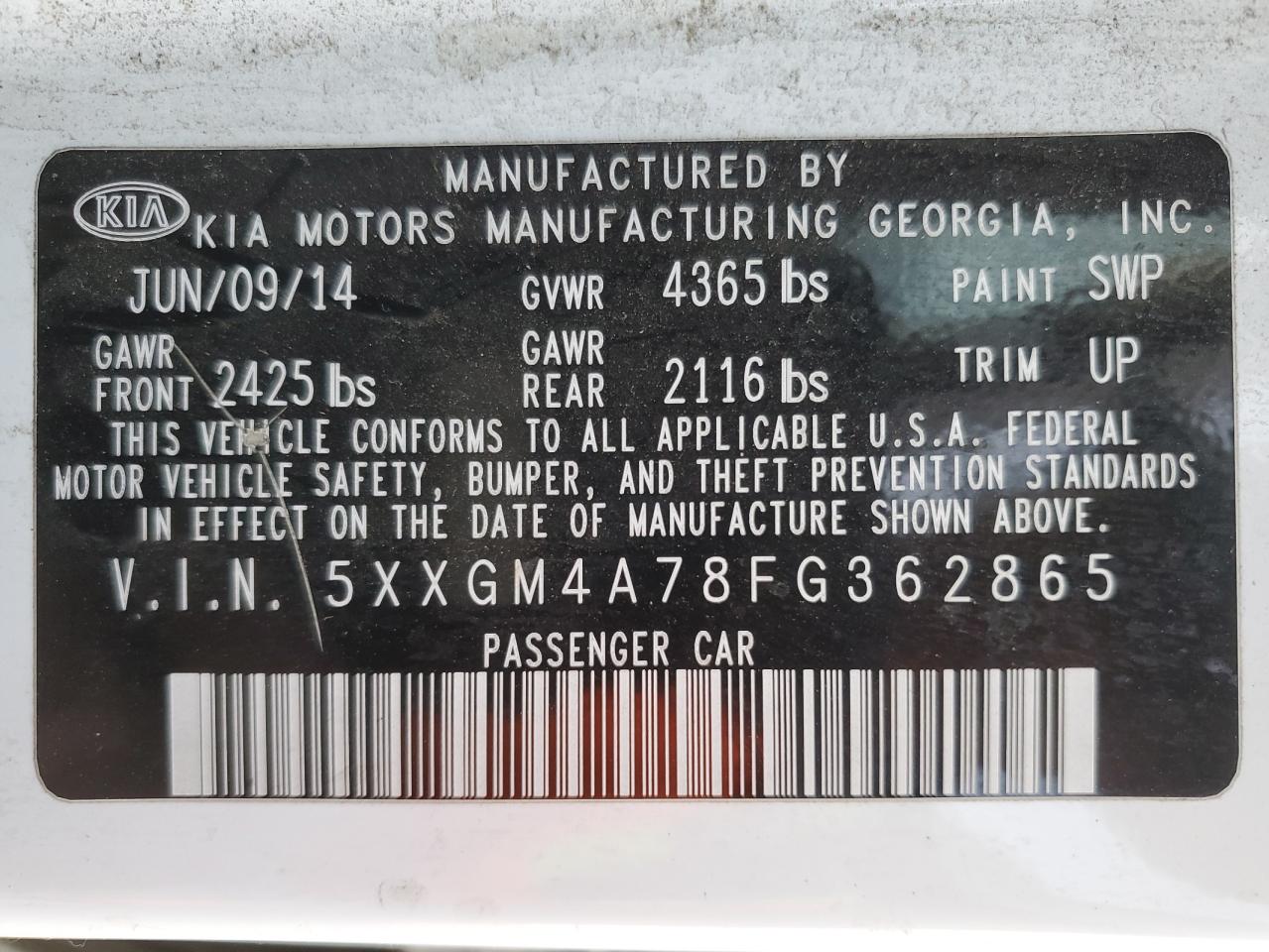 2015 Kia Optima - Image 12