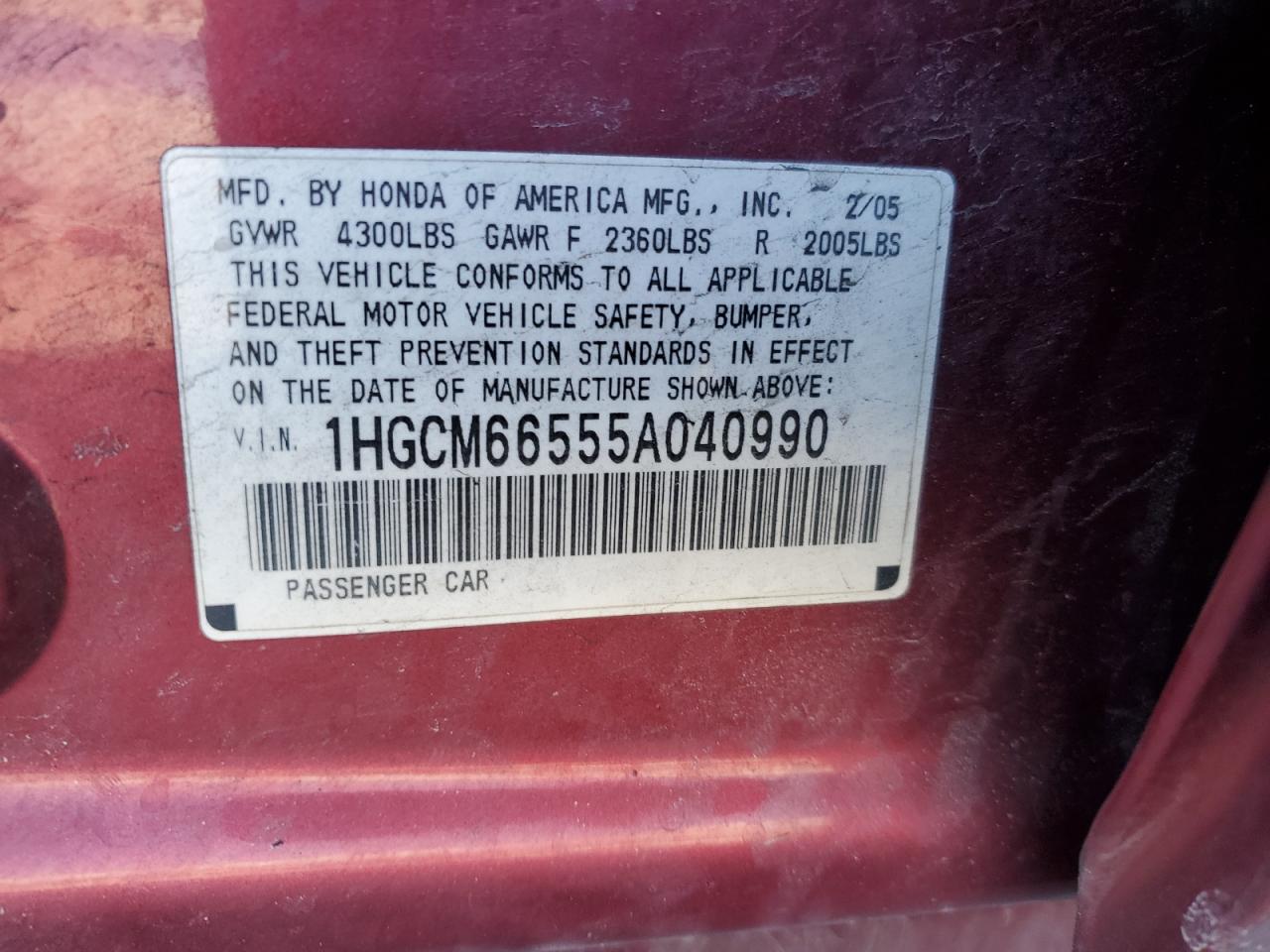 2005 Honda Accord - Image 12