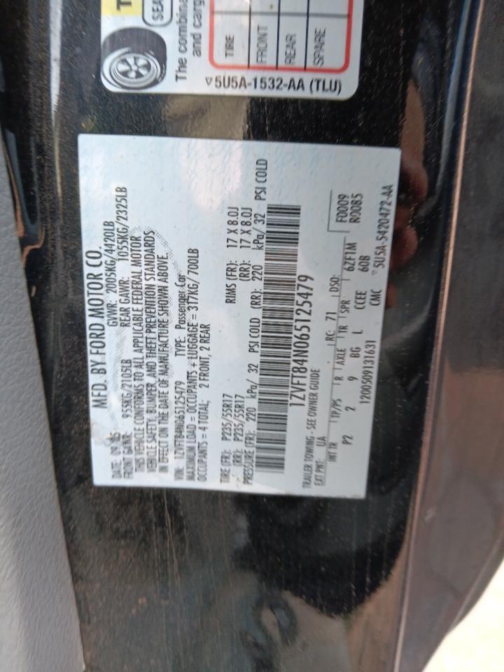 2006 Ford Mustang VIN: 1ZVFT84N065125479 Lot: 88999935