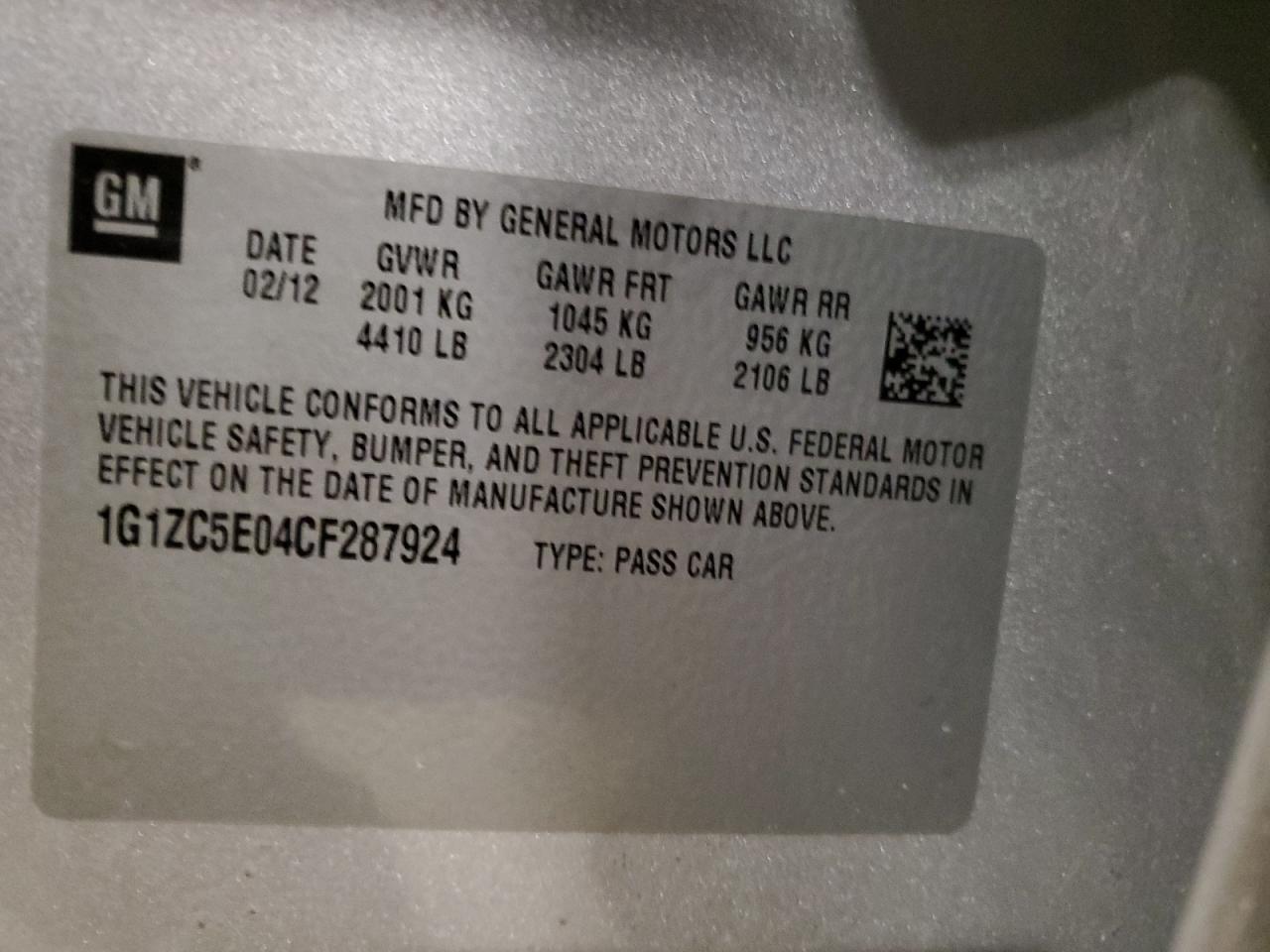 2012 Chevrolet Malibu - Image 12
