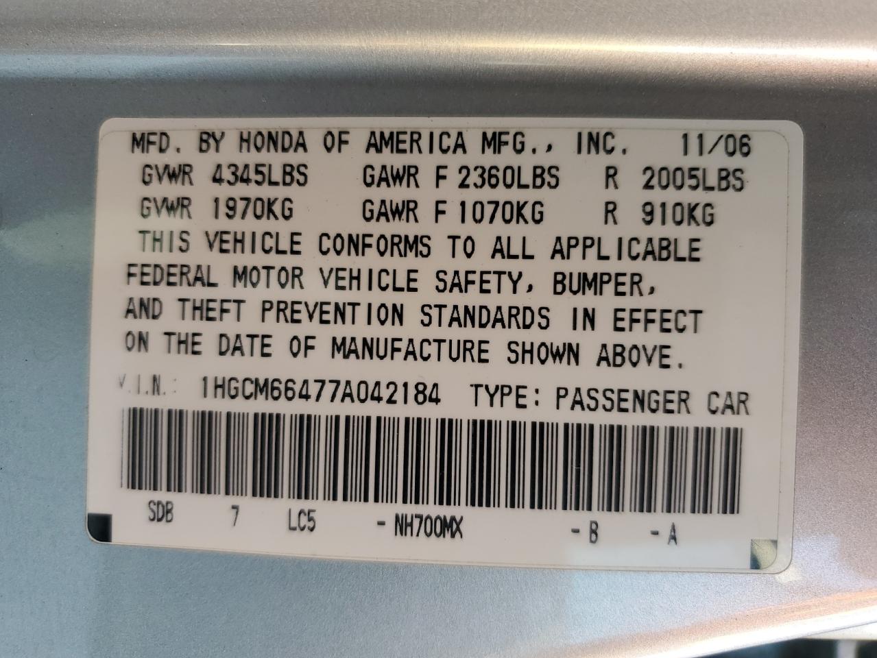 2007 Honda Accord - Image 13