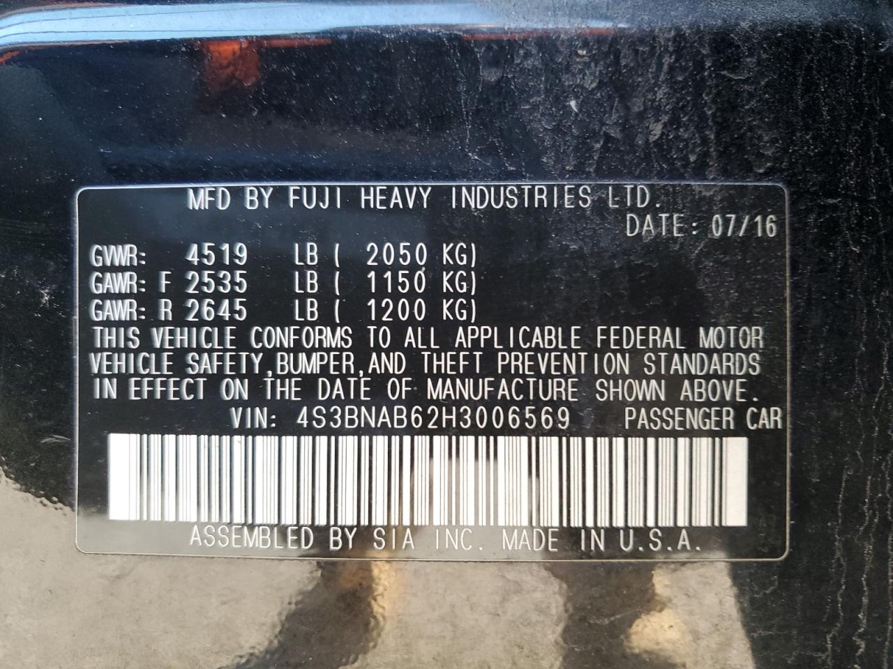 2017 Subaru Legacy - Image 12
