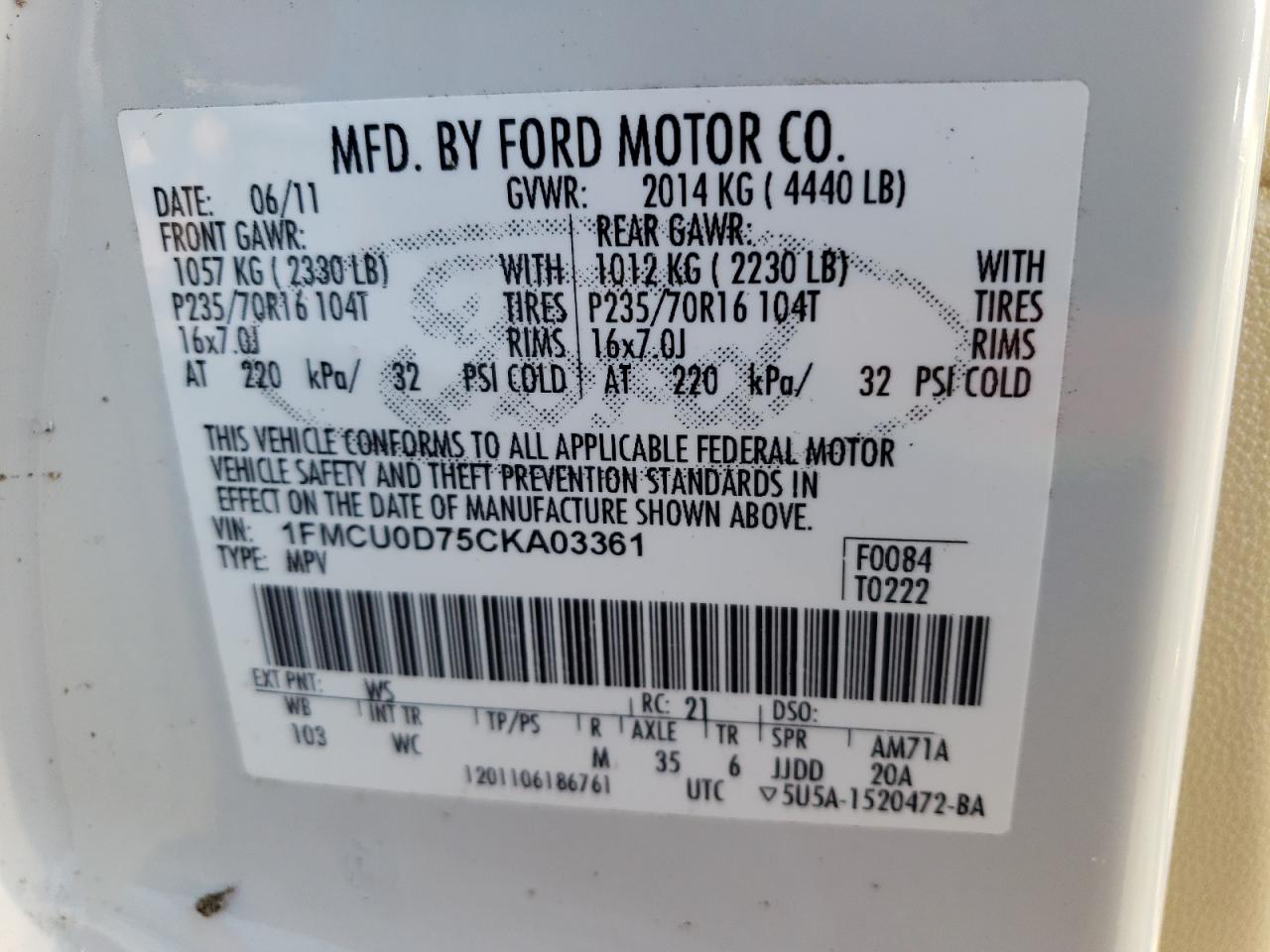 2012 Ford Escape - Image 13