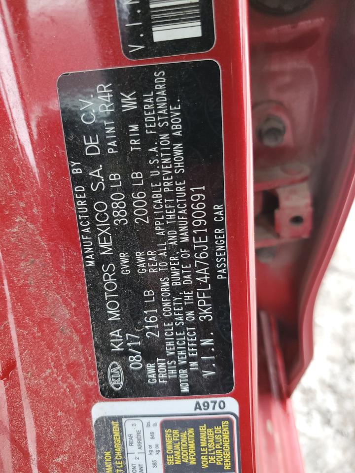 2018 Kia Forte Lx VIN: 3KPFL4A76JE190691 Lot: 87895745