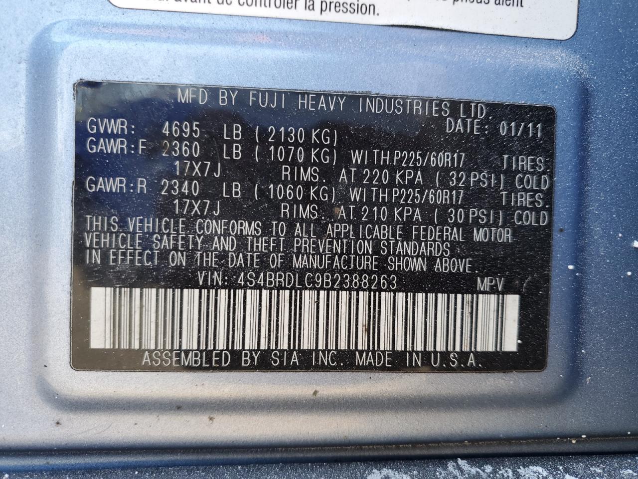 2011 Subaru Outback - Image 16
