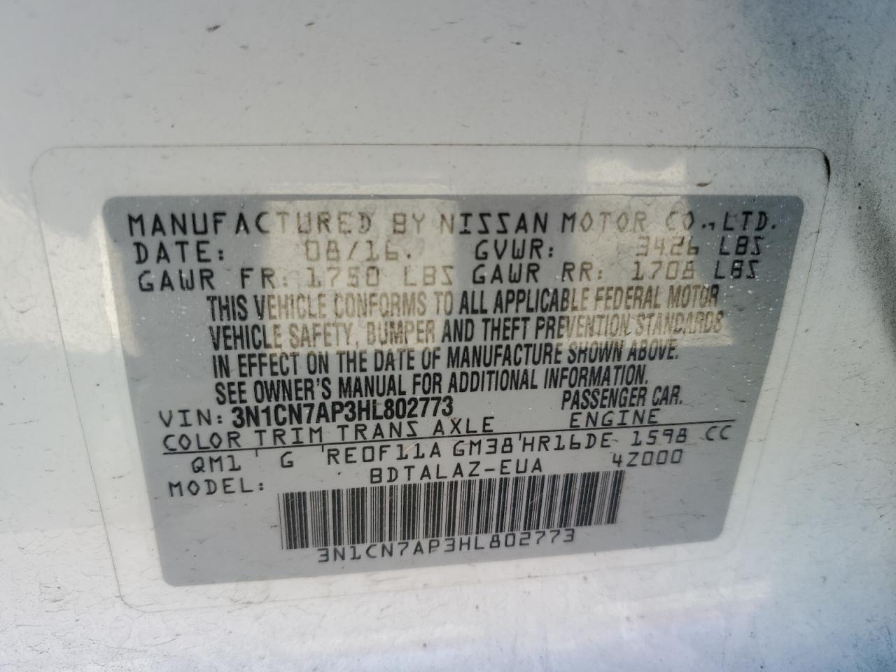 2017 Nissan Versa - Image 12