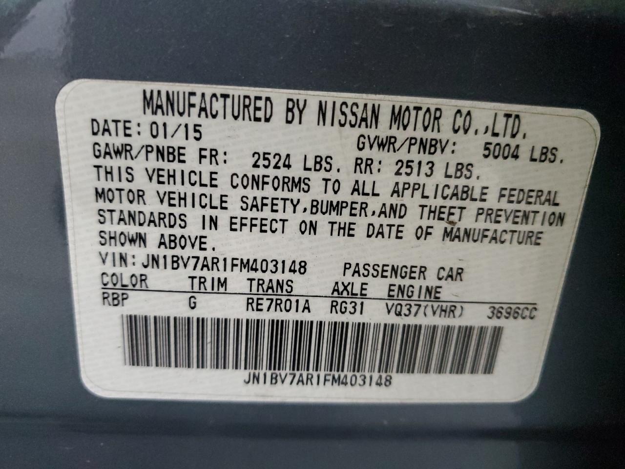 2015 Infiniti Q50 - Image 14