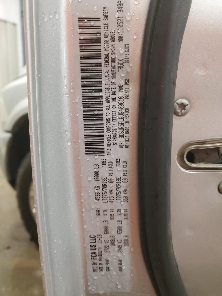 2018 Ram 2500 Laramie VIN: 3C6UR5FL6JG400610 Lot: 87752175